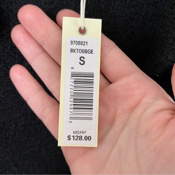 NWT Max Studio Black to Beige Colour Block Long Cardigan Sweater Stripe Soft - Picture 11 of 12